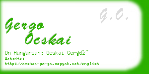 gergo ocskai business card